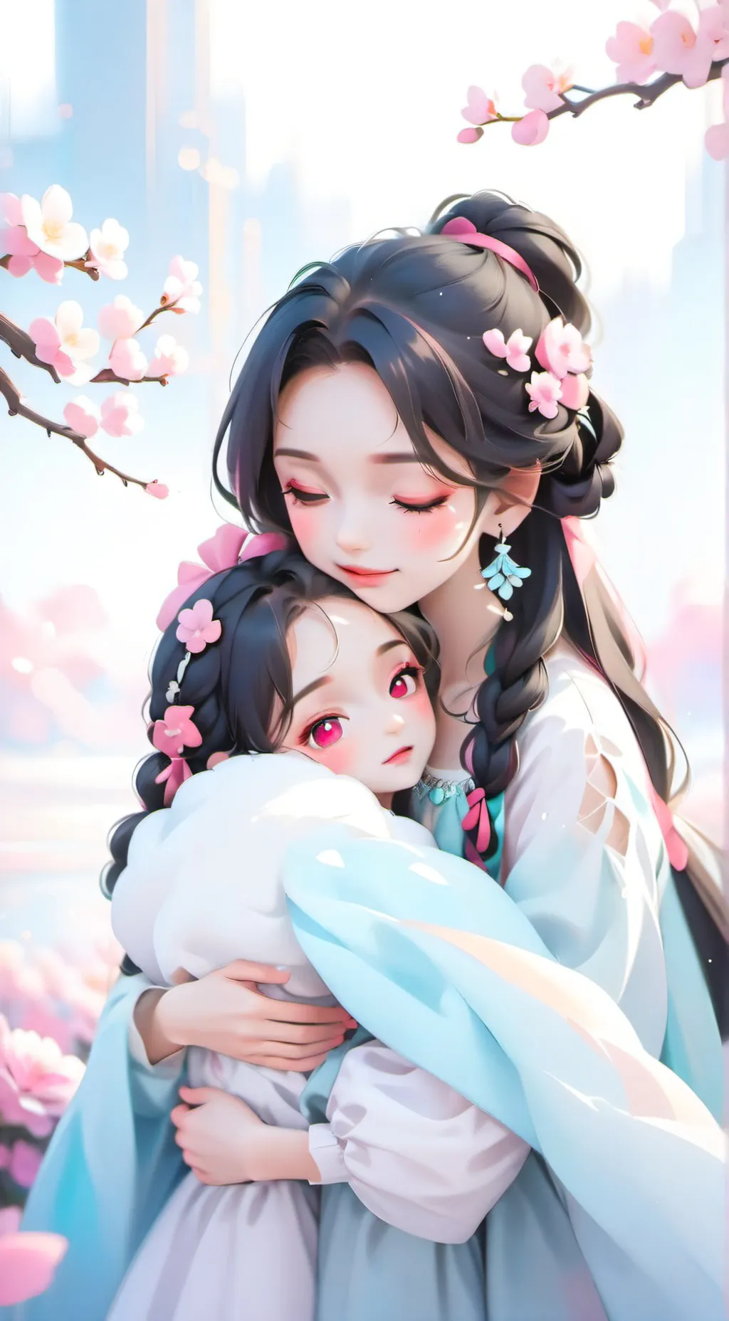 ai character: Mina and mia background