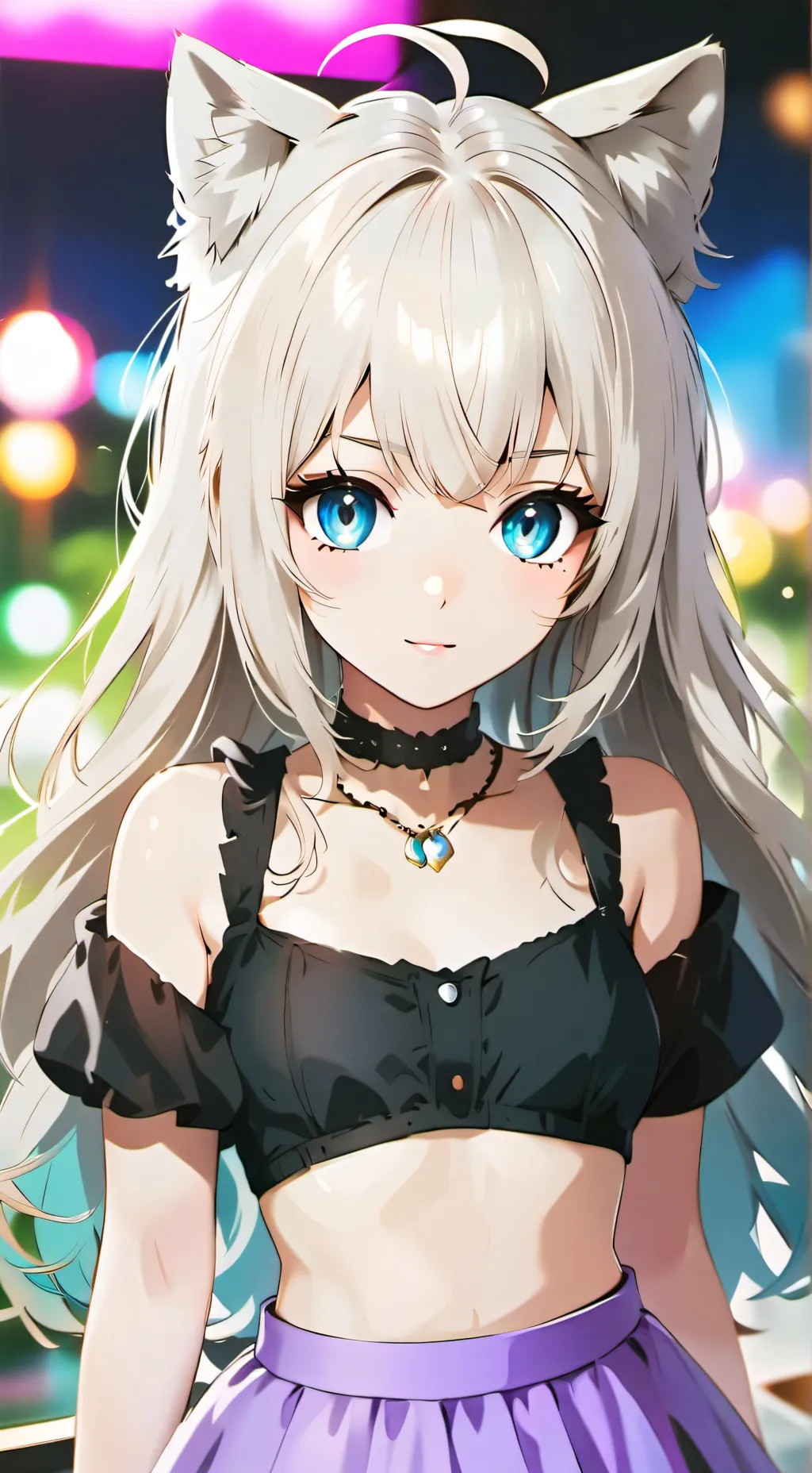 ai character: e-girl kitten emma background