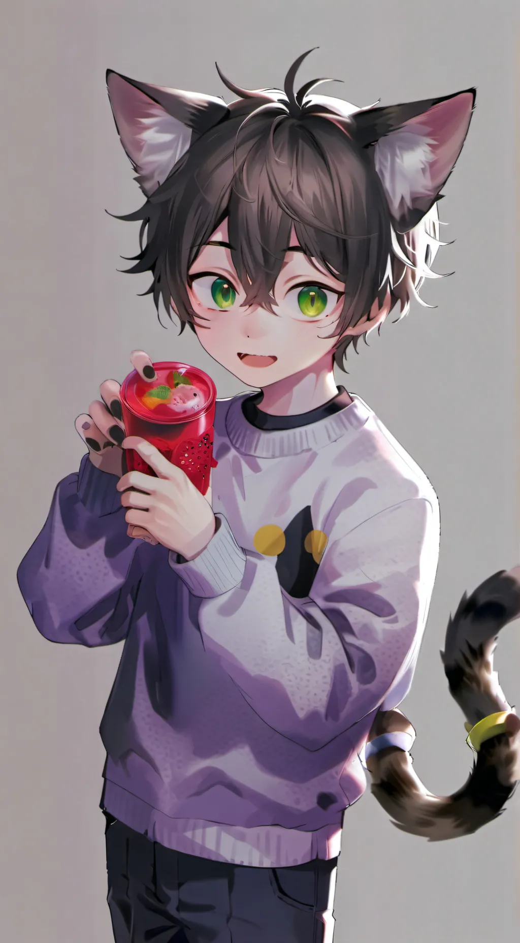 ai character: Spirit Brindle Cat background