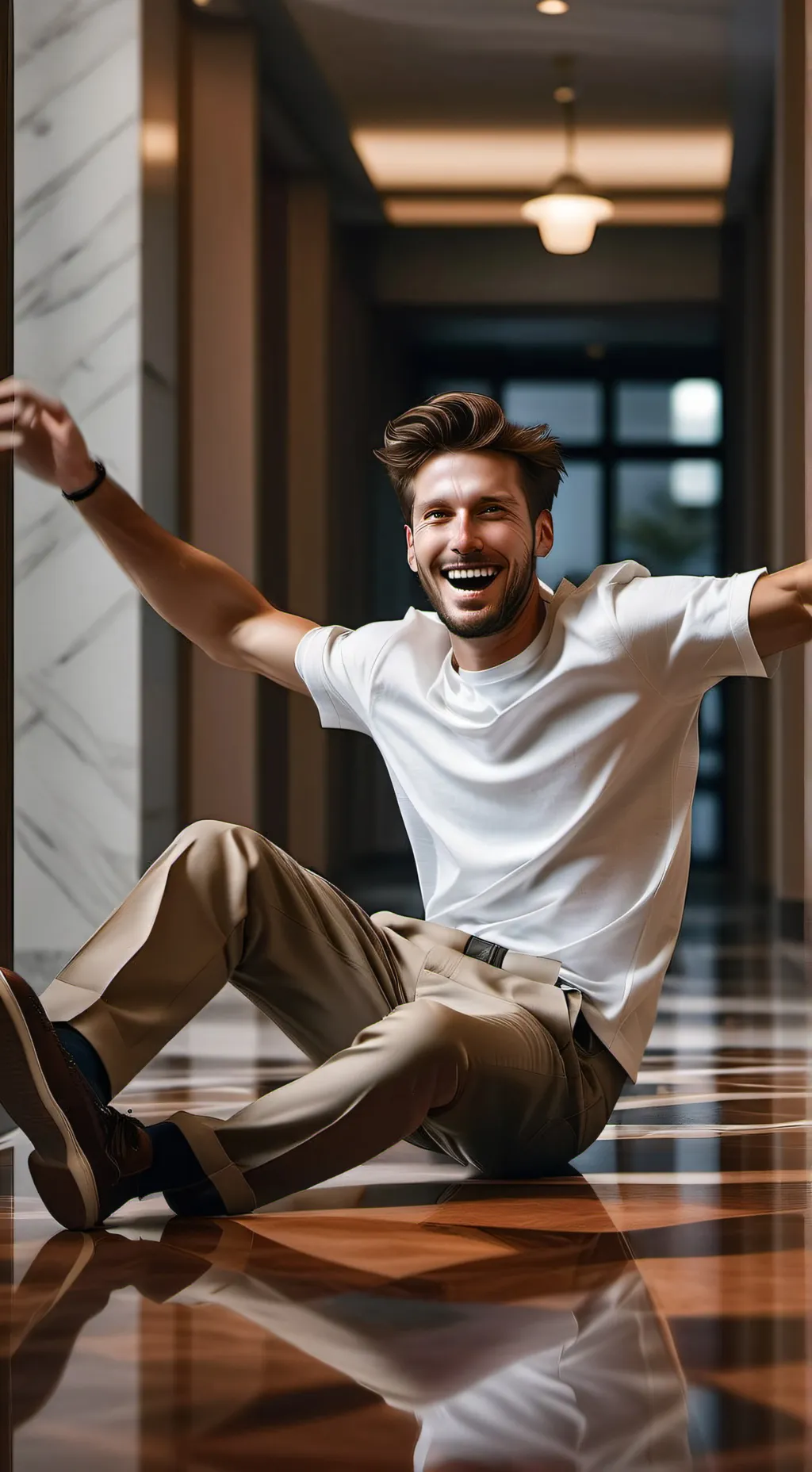 ai character: Fall Man background