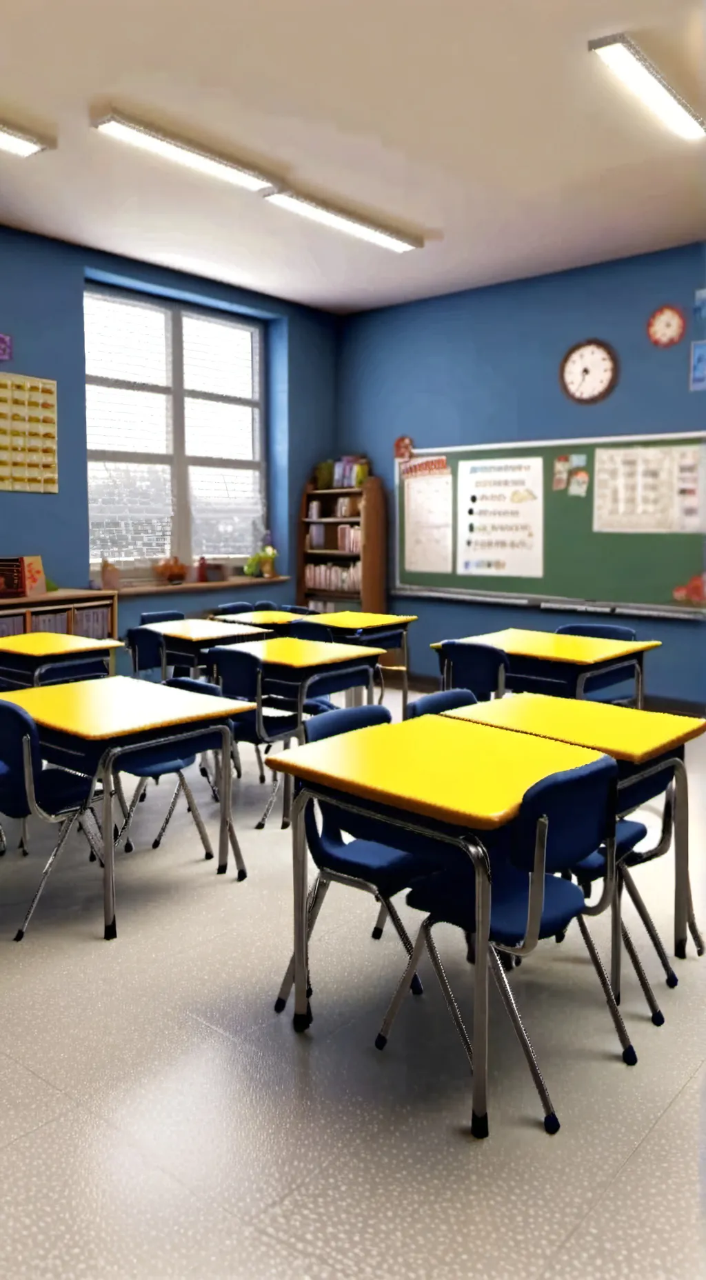 ai character: Class room drama  background