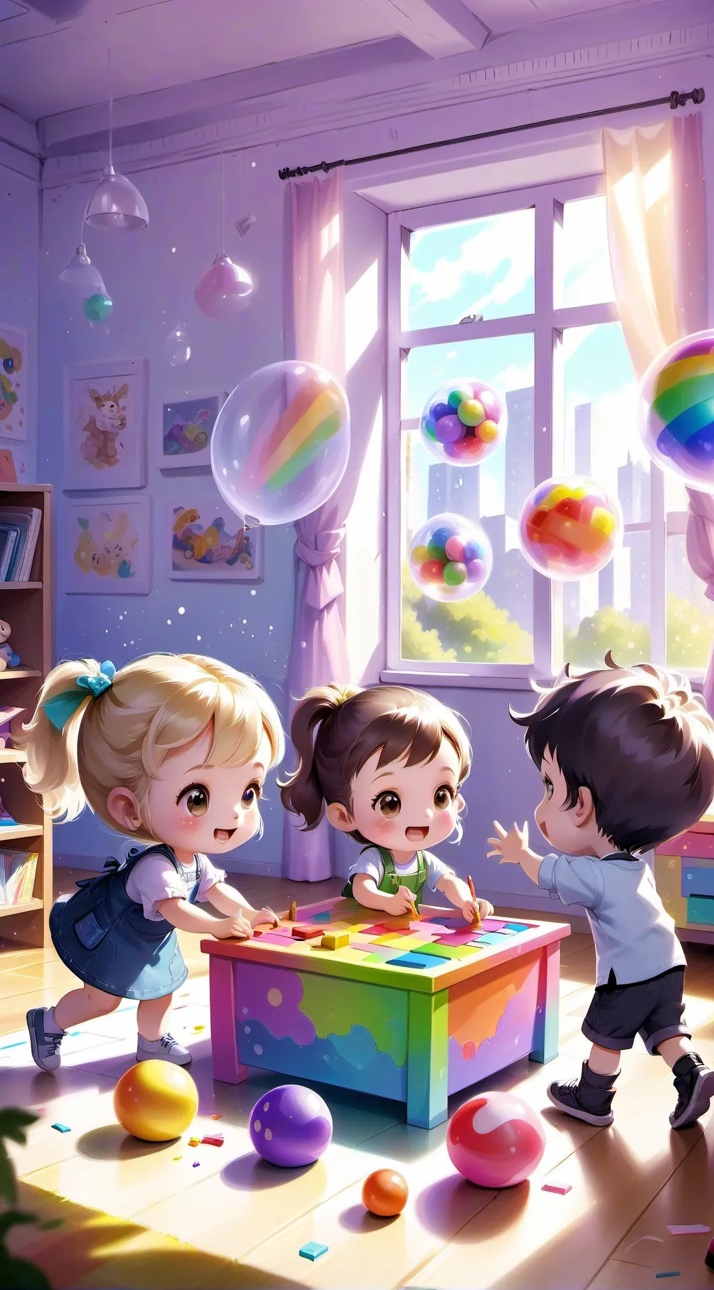 ai character: The daycare background