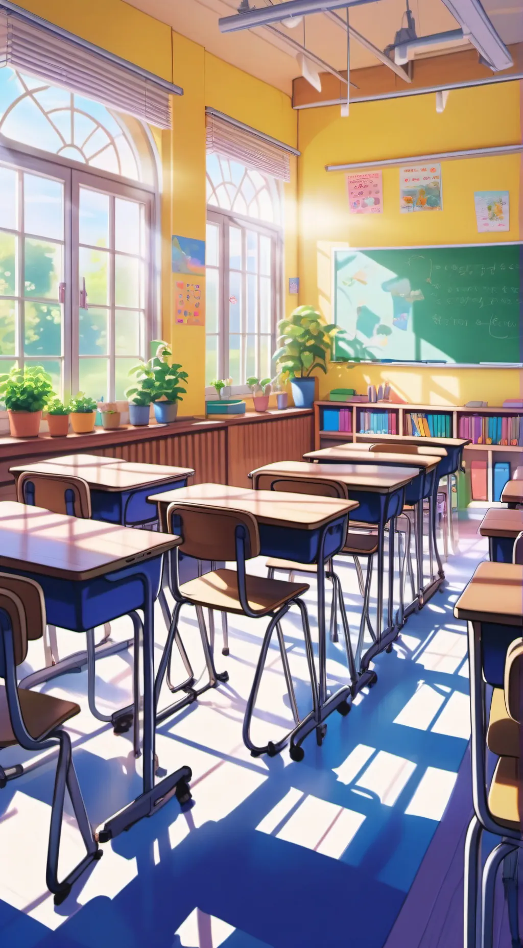 ai character: MHA classroom background