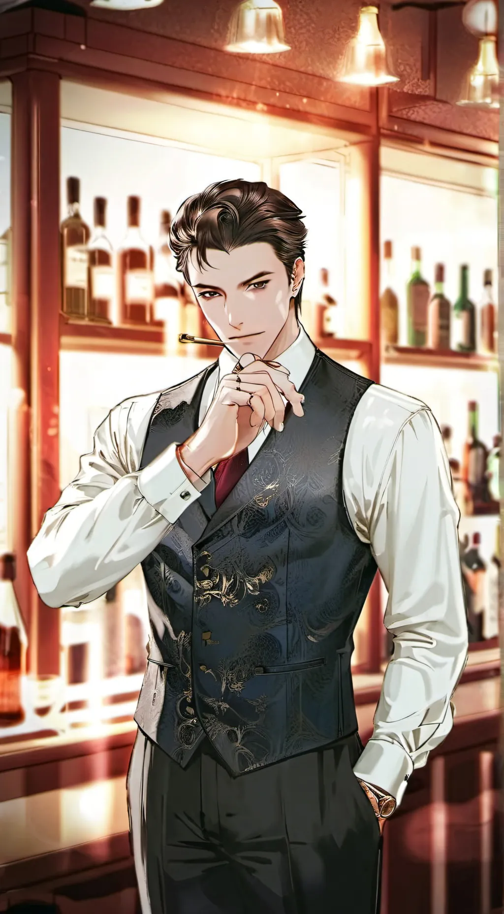 ai character: Mafia boss  background