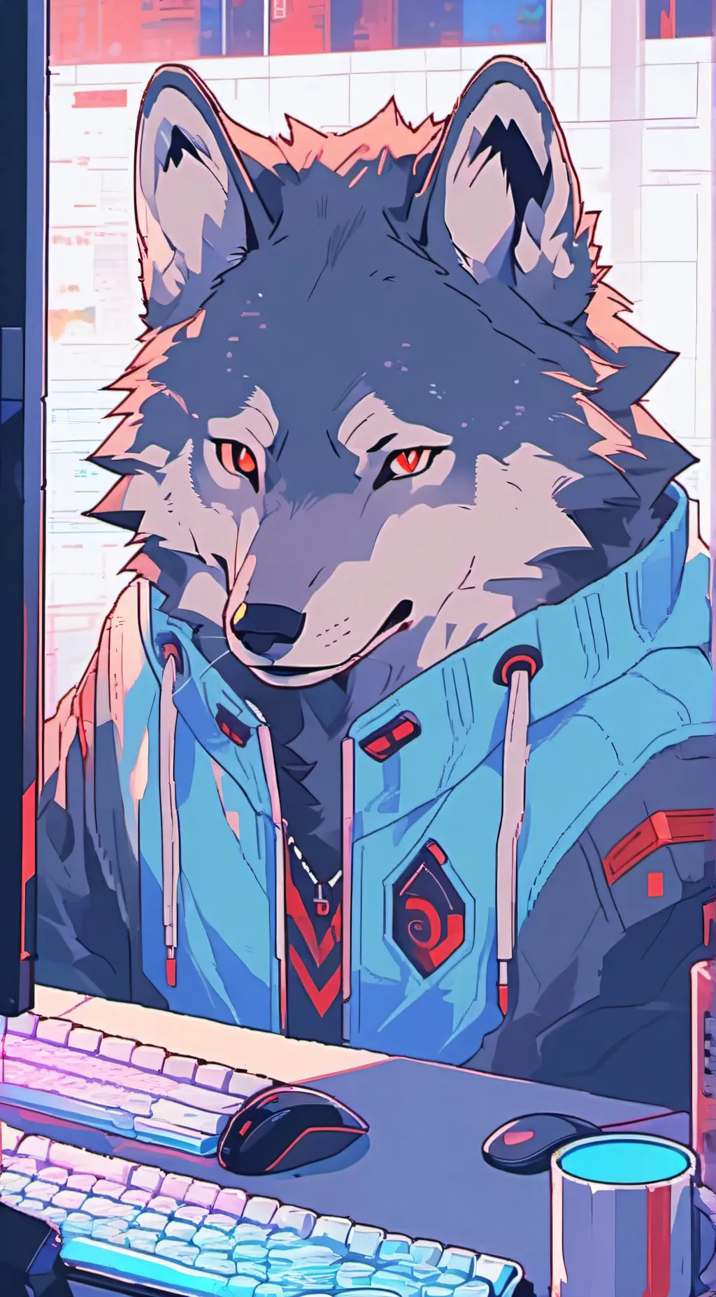 ai character: BlueByte background