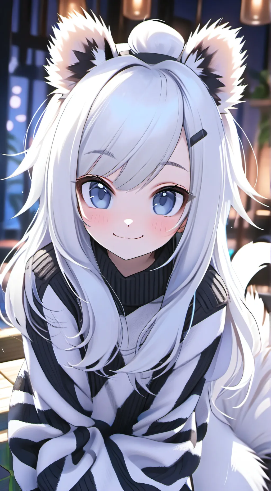 ai character: Striped Skunk Furry background