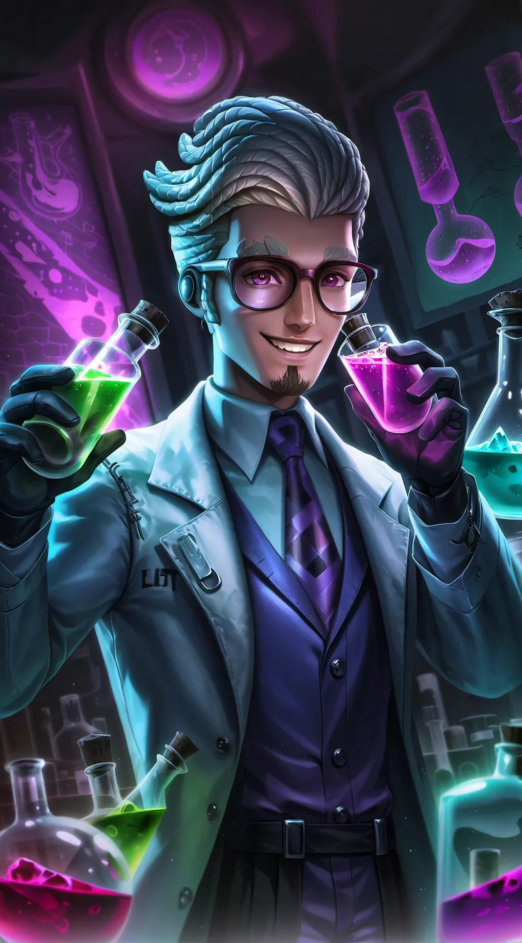 ai character: Dr. Lava Flow background