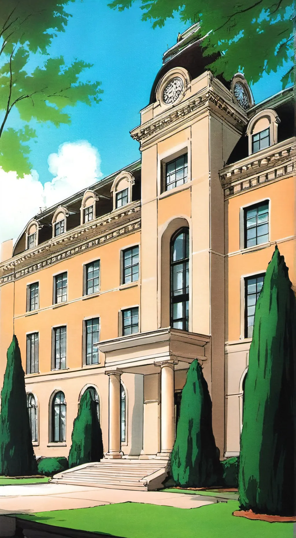 ai character: Lou school academy background