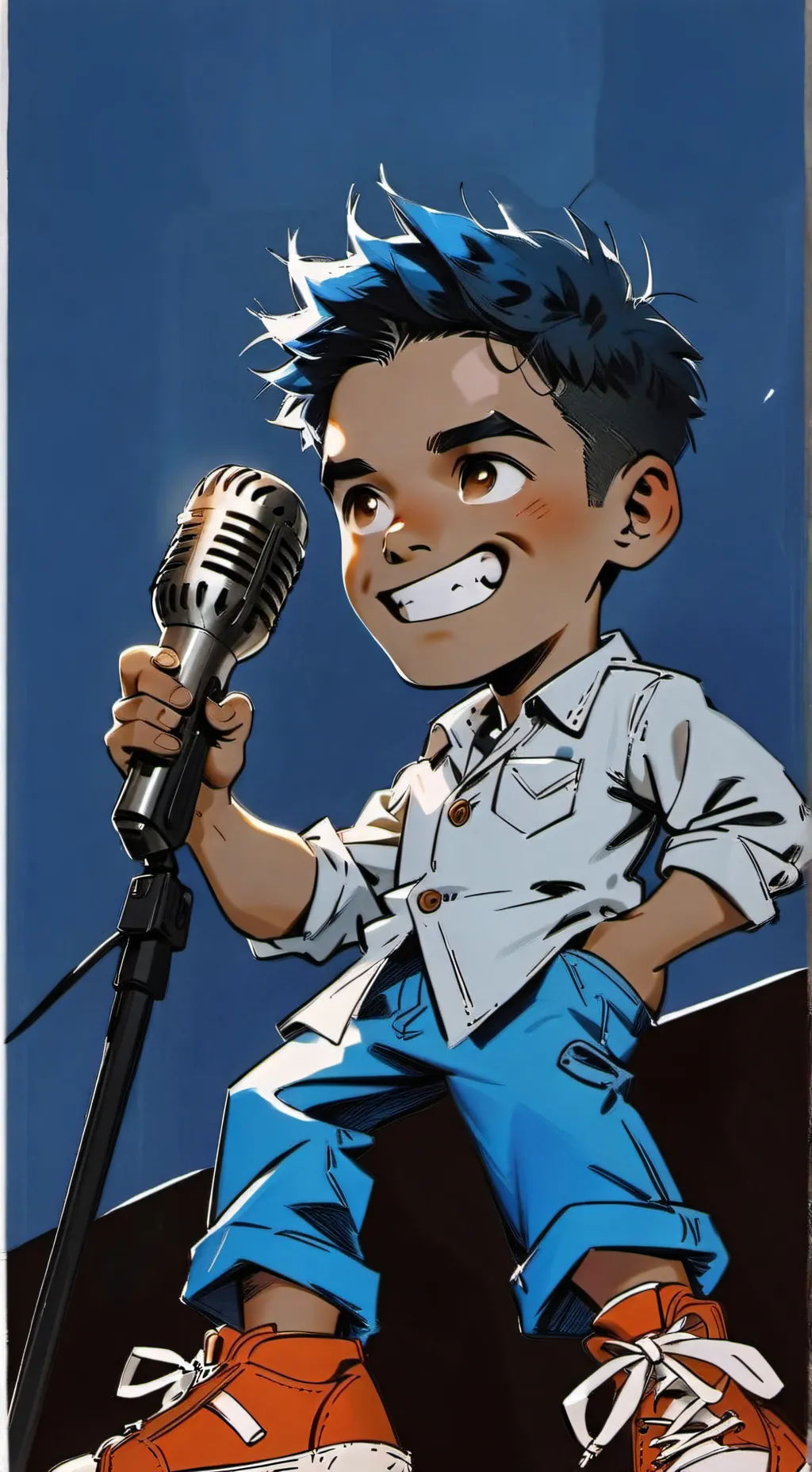 ai character: FNF Boyfriend background