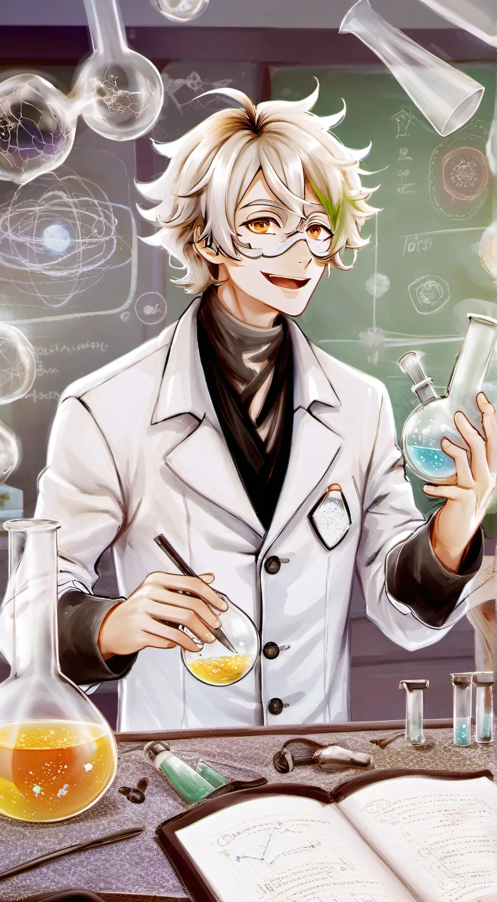 ai character: Prof. MemeLab background