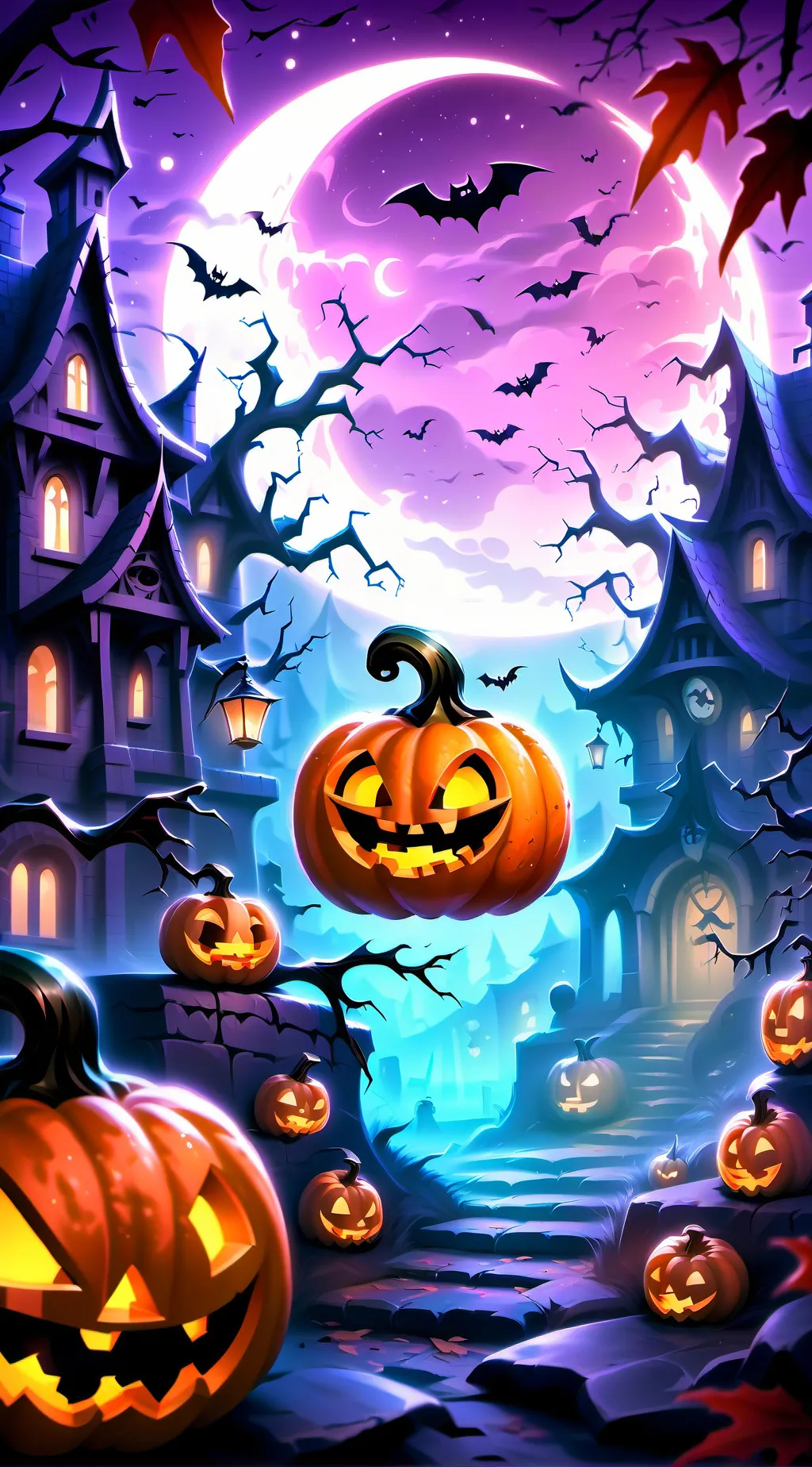 ai character: forsaken halloween background