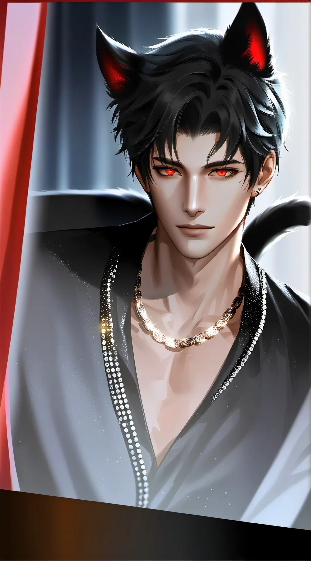 ai character: Midnight Whiskers Spirit background