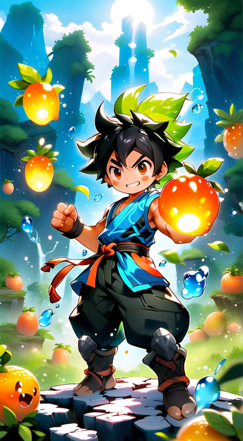 ai character: blox fruit  background