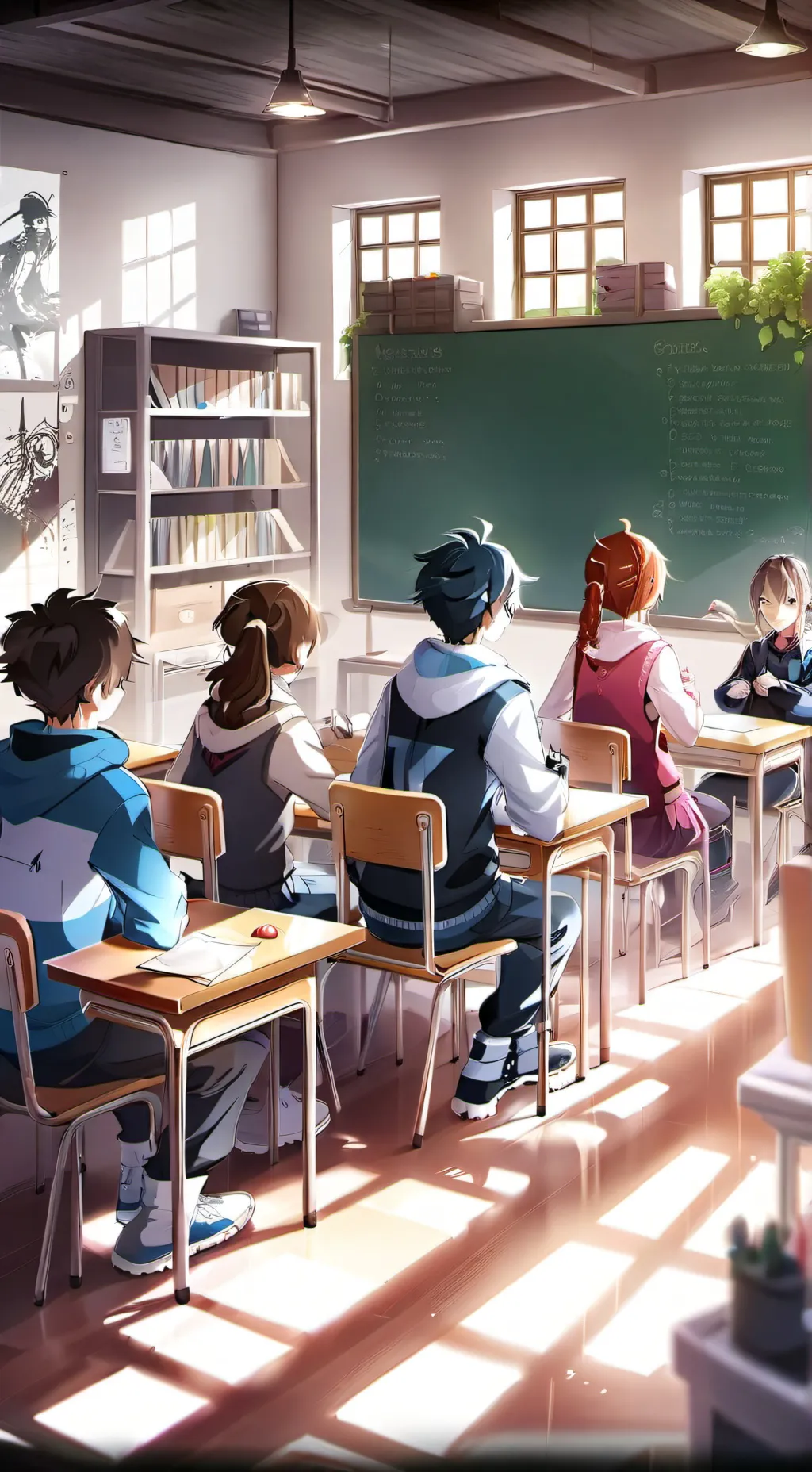 ai character: escuela de países background