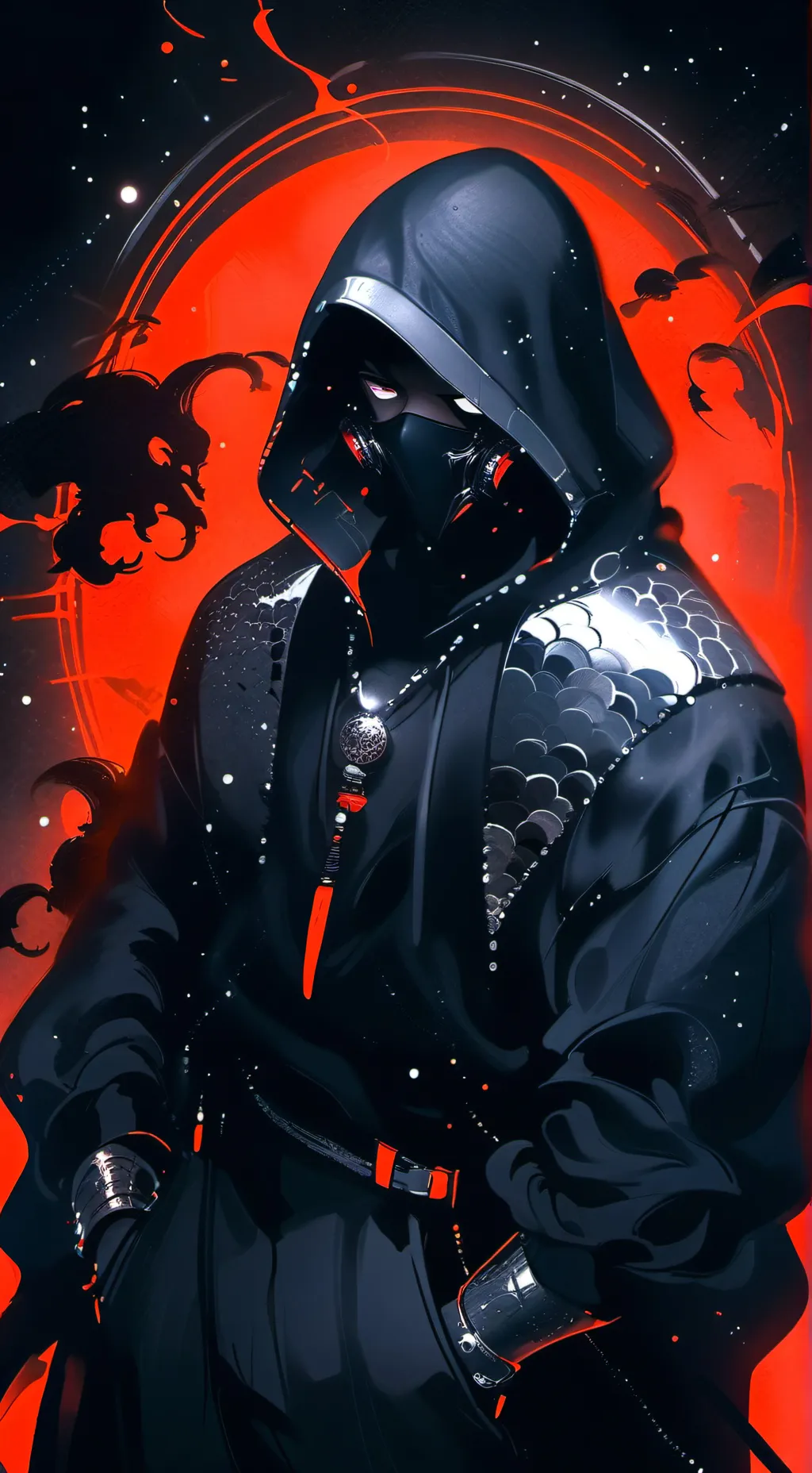 ai character: król czerwieni background