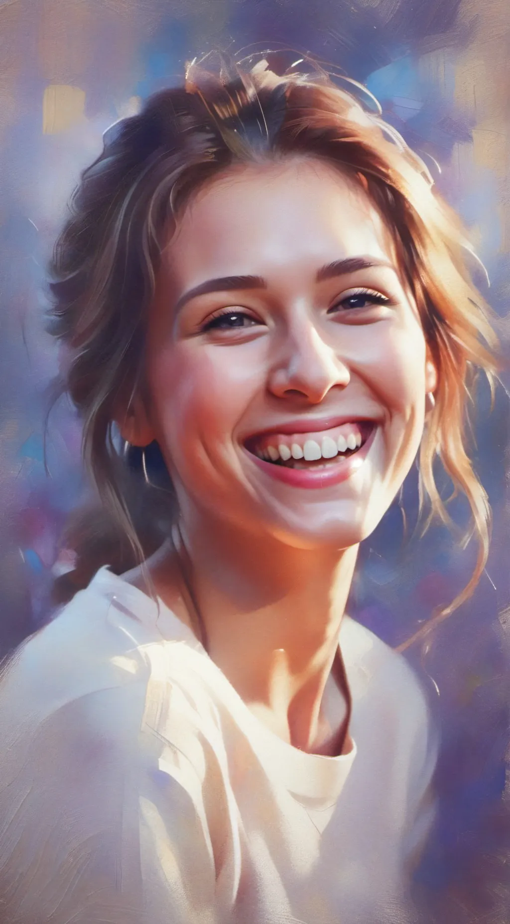 ai character: Smile infection. background