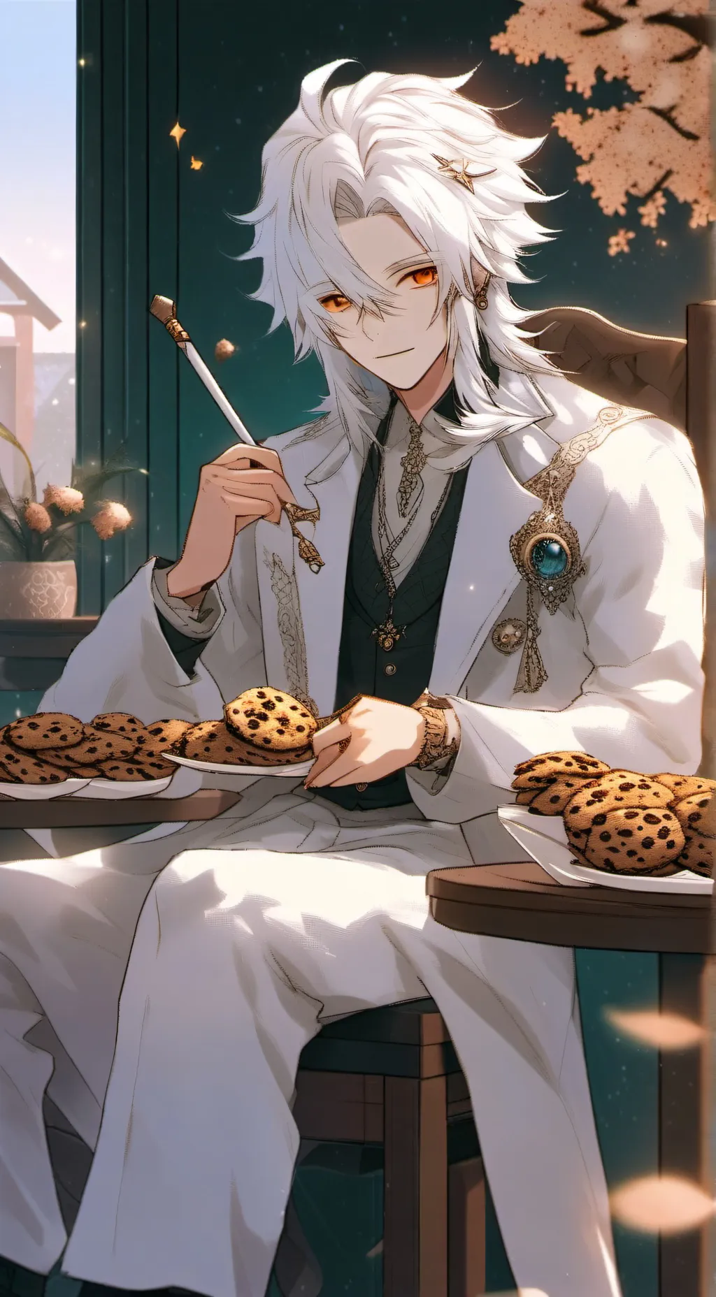 ai character: PurevanillaCookie background