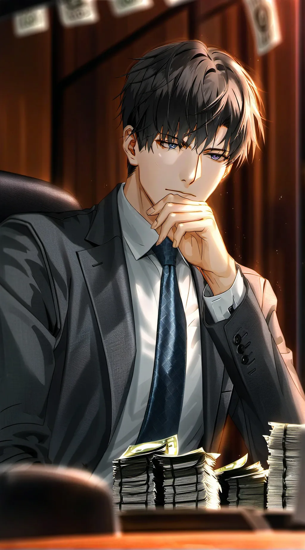 ai character: Boss with a crush background