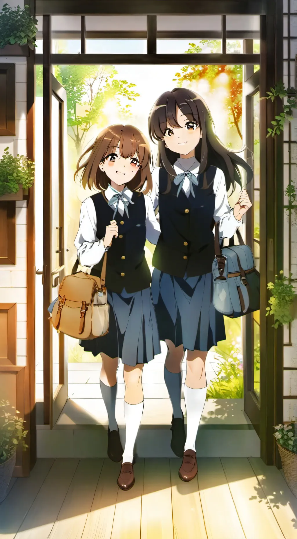 ai character: Erica y Danna background