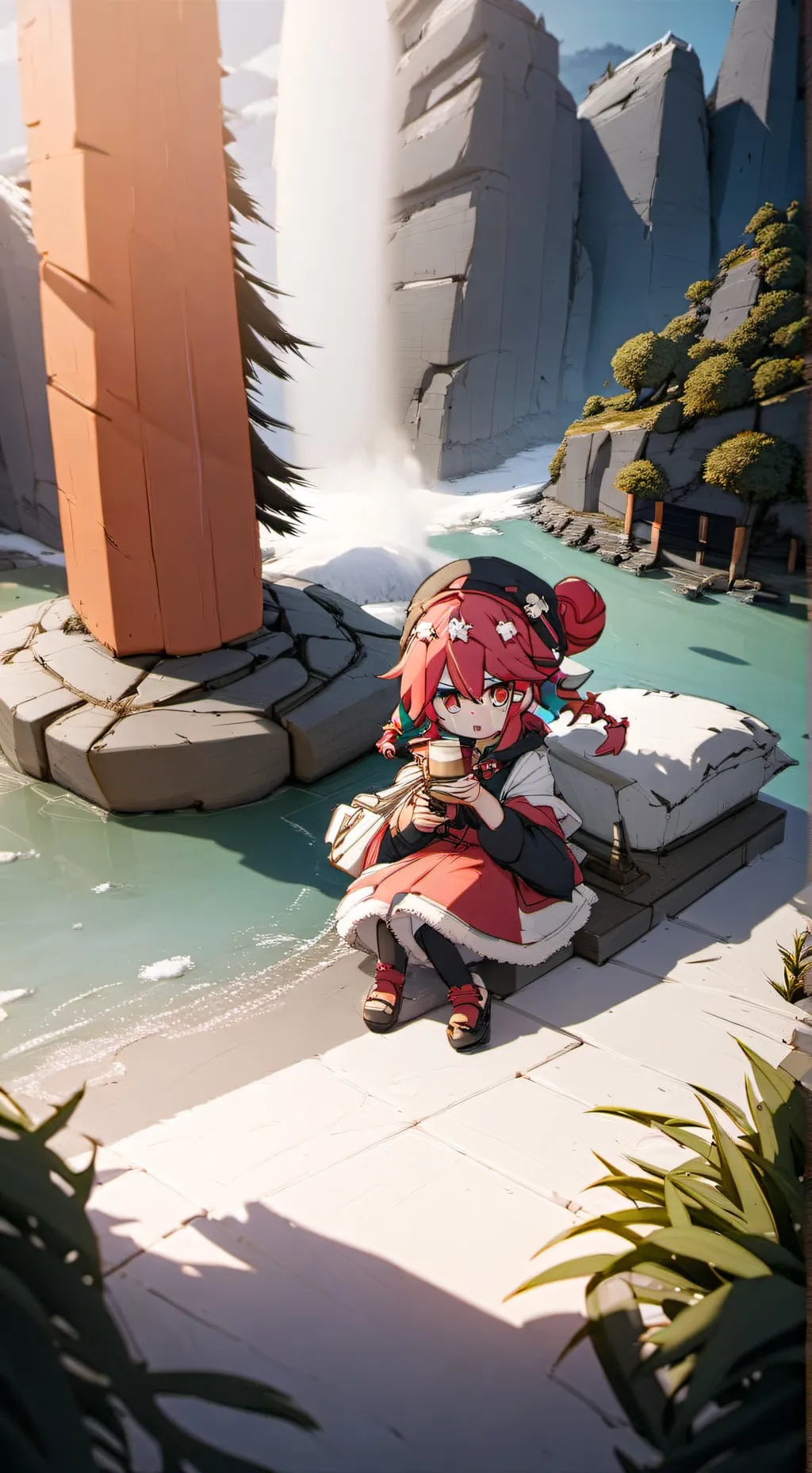 ai character: Sprout and cosmo.. background