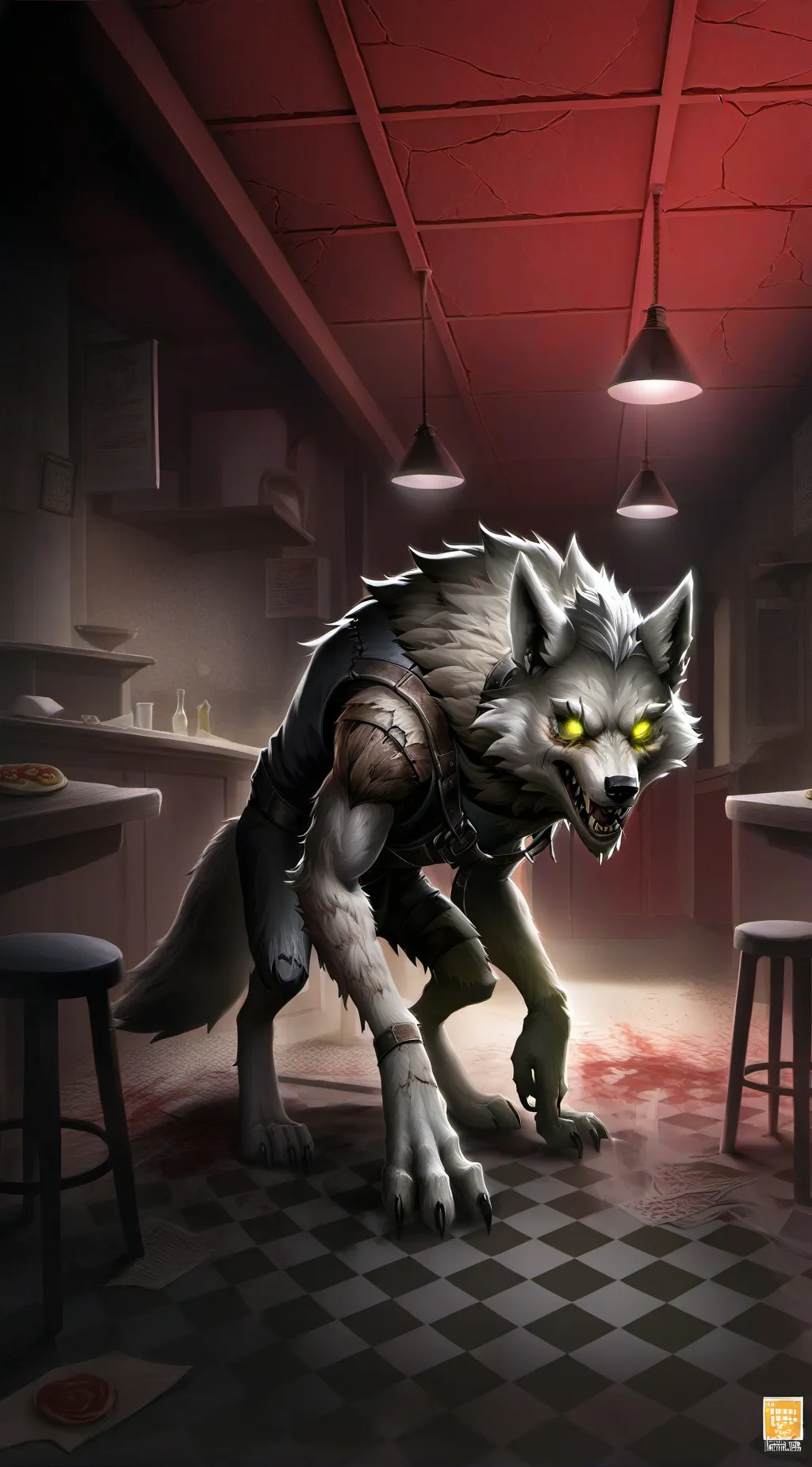 ai character: Shivers Death Wolf background