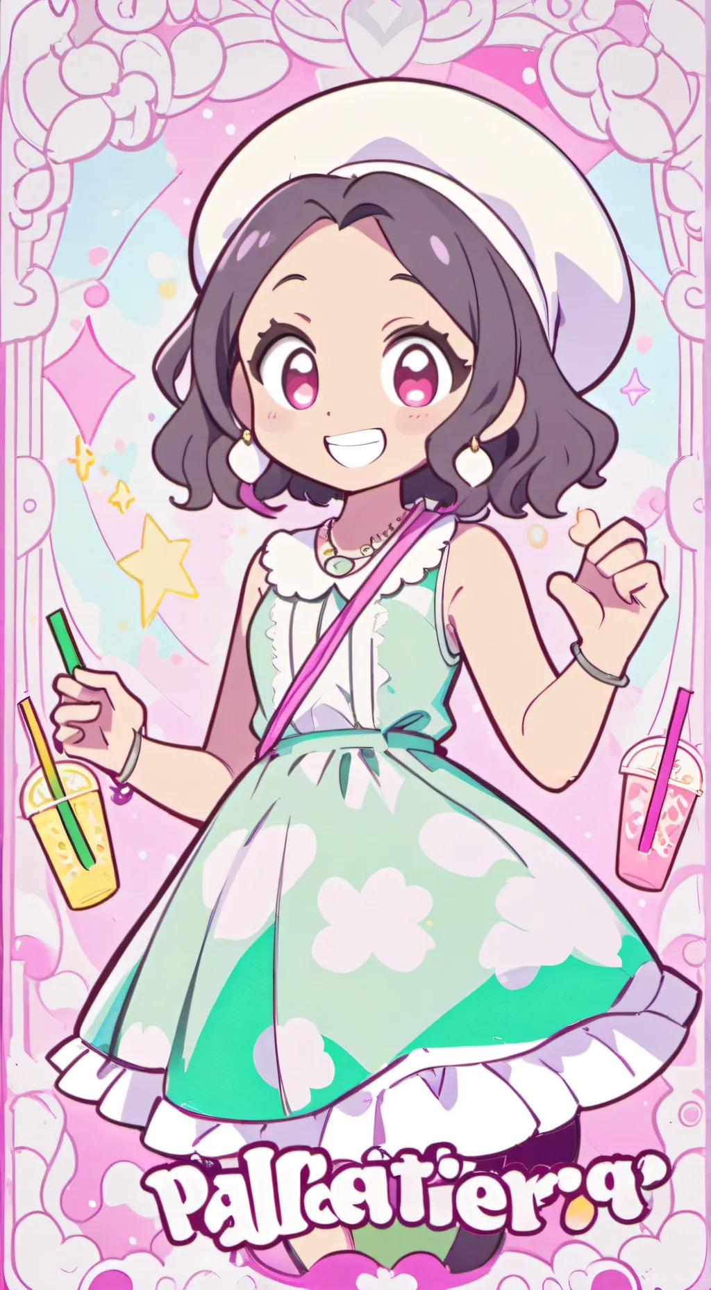 ai character: linda 🩷🩵 background