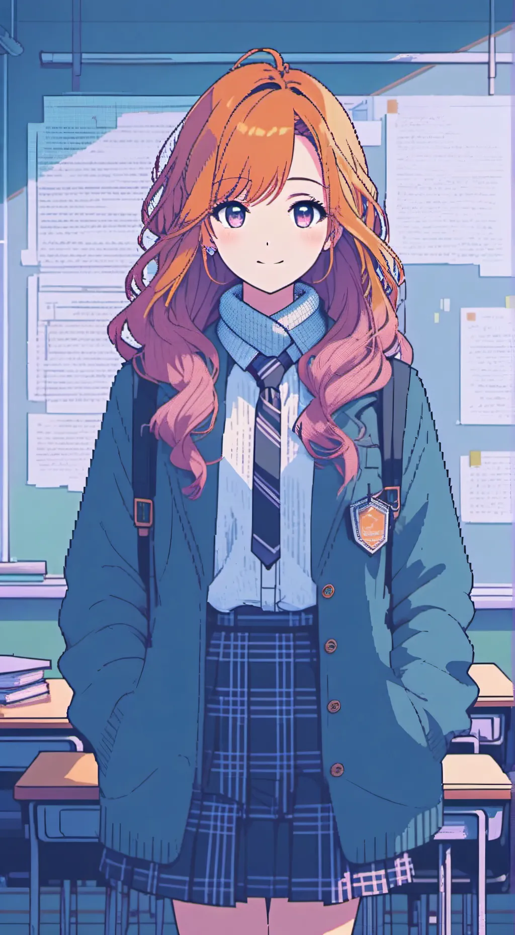 ai character: MHA classroom  background