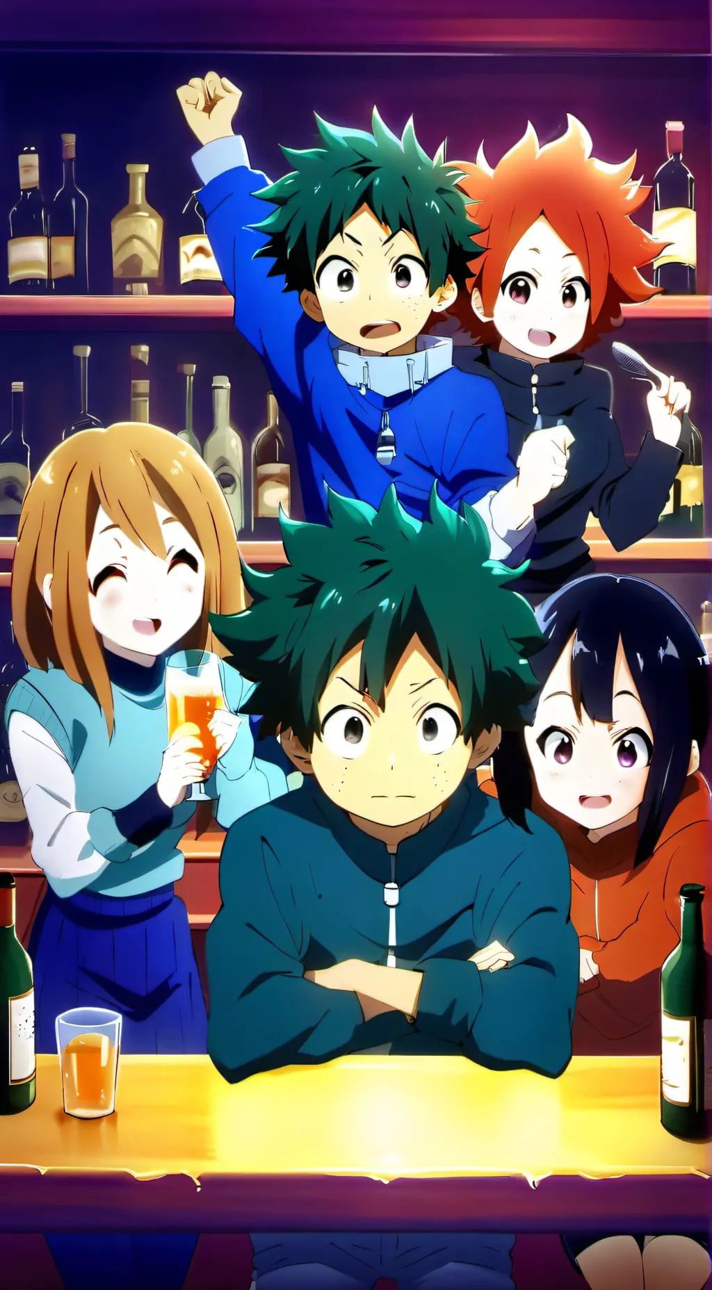 ai character: mha drunk  background