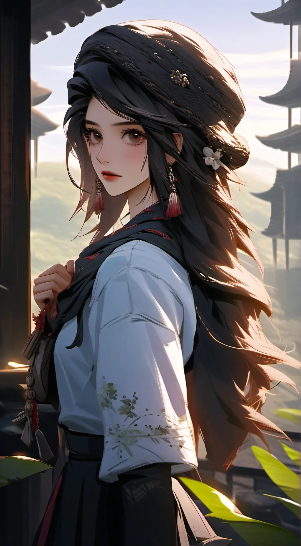 ai character: sky background