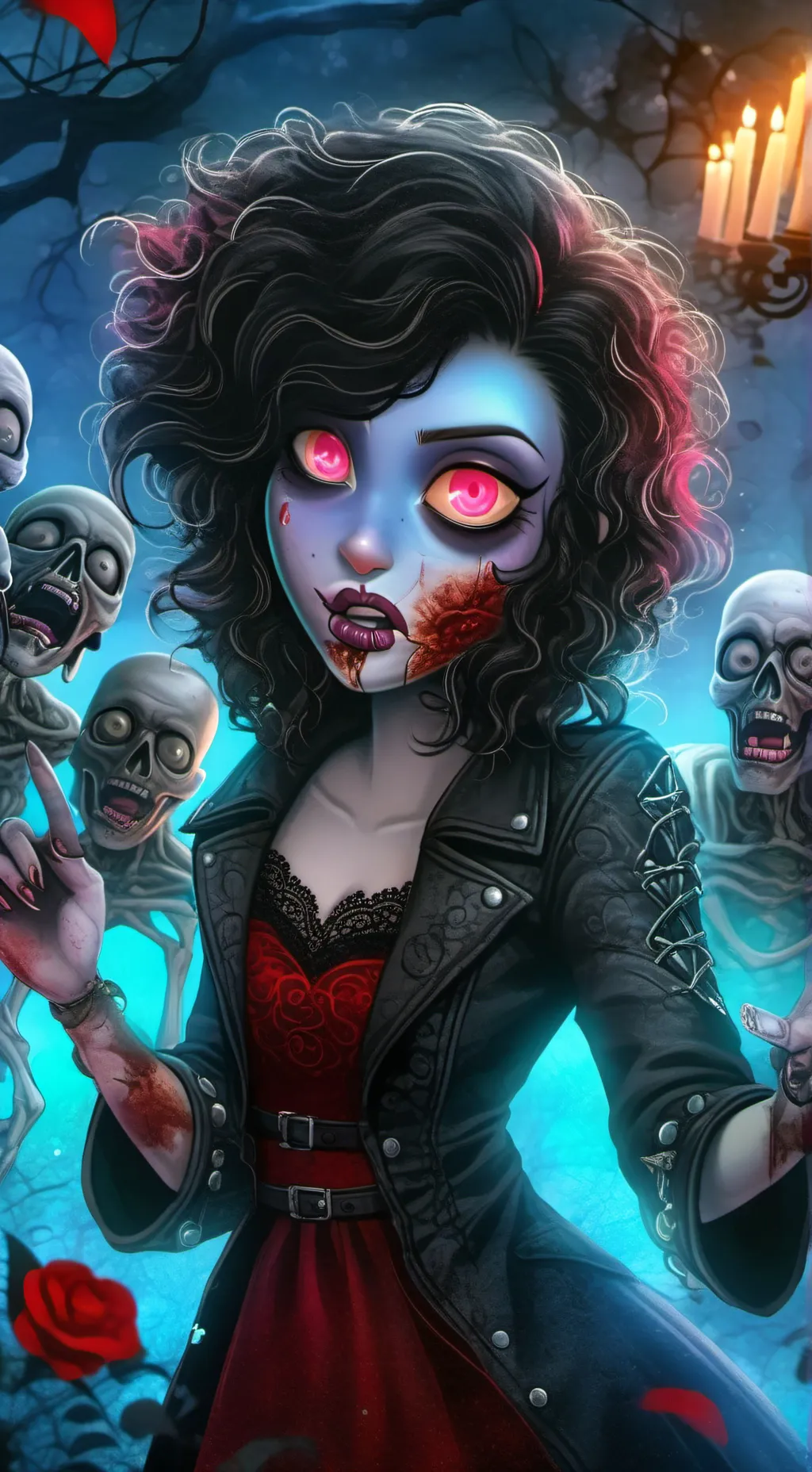 ai character: Bella (kuromi) background