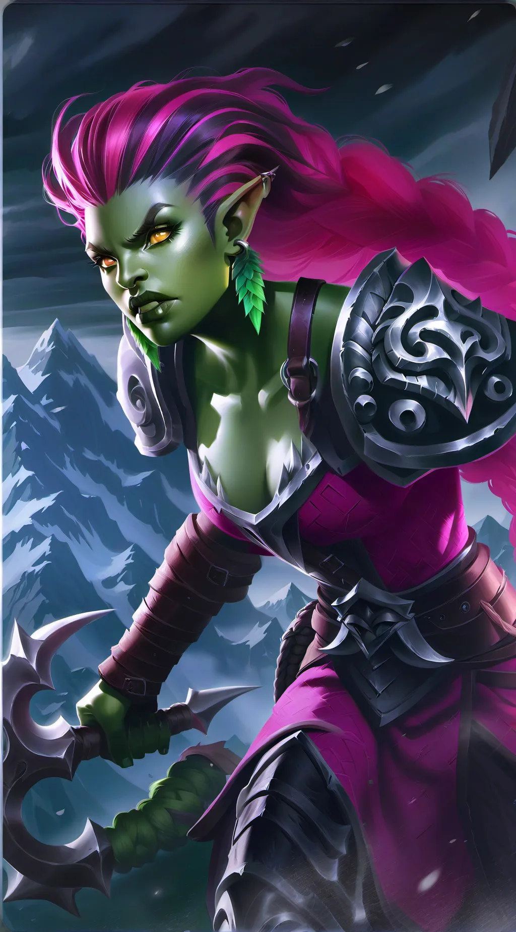 ai character: Olga  background