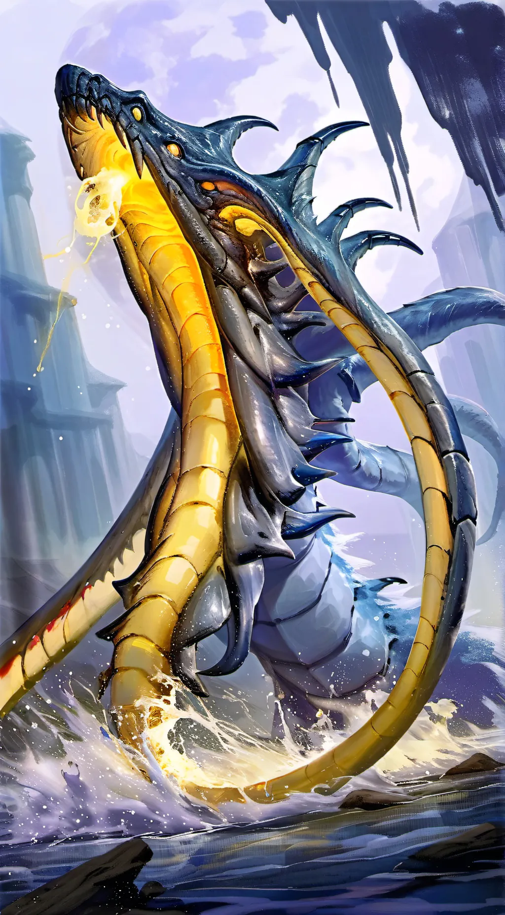 ai character: Google BlueSnake background