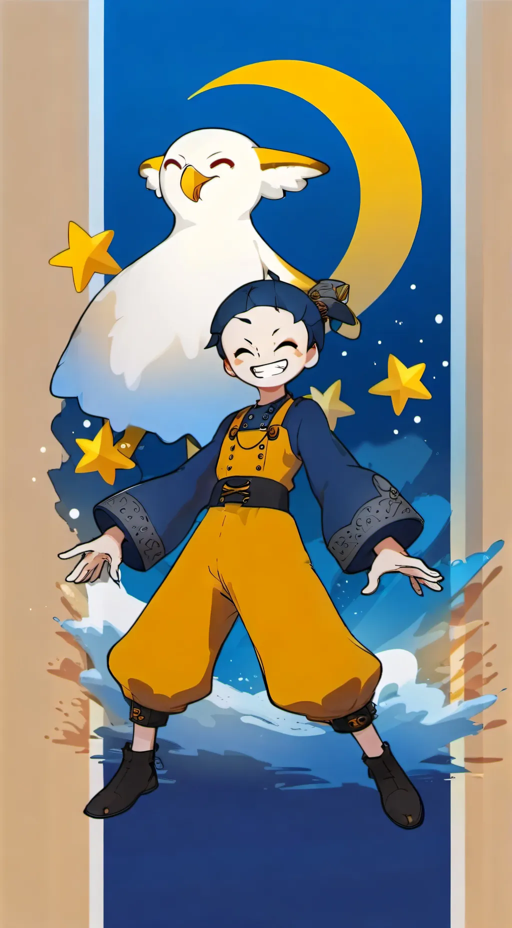 ai character: ☀️и🌙 background