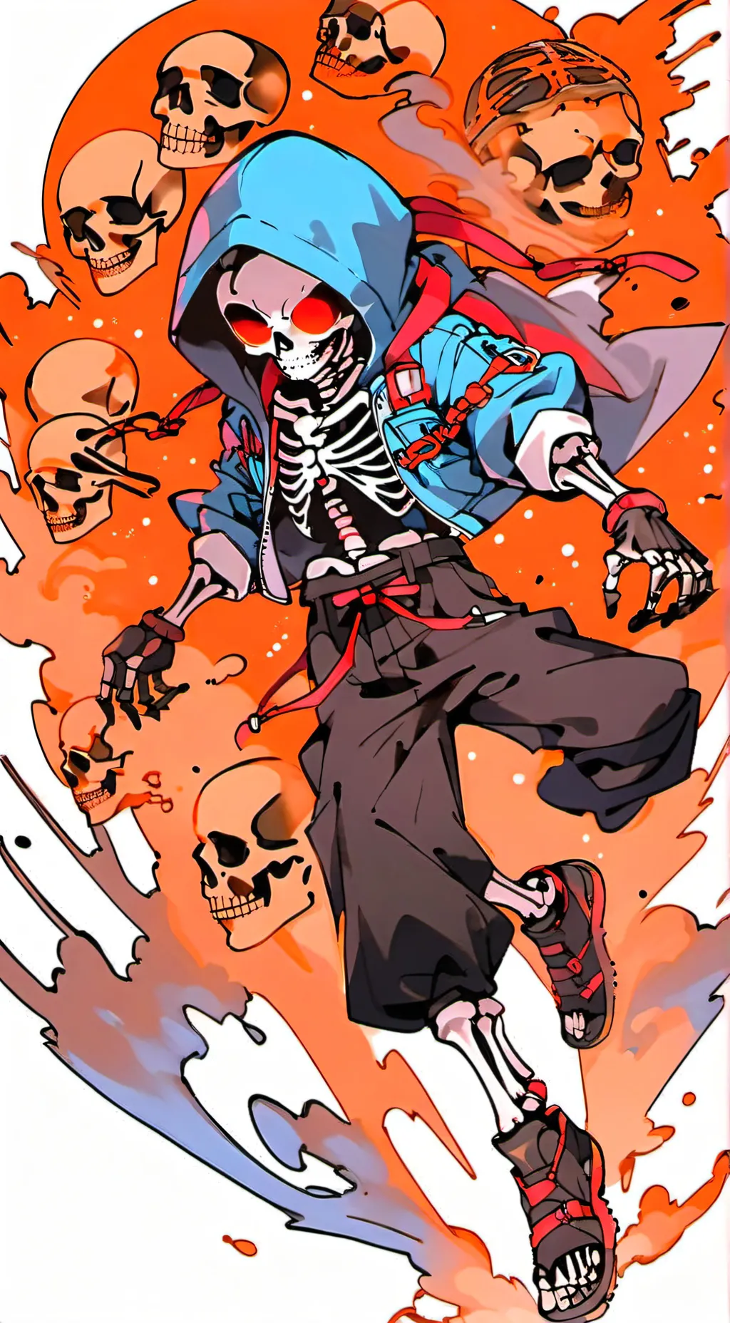 ai character: Sans the skeleton background