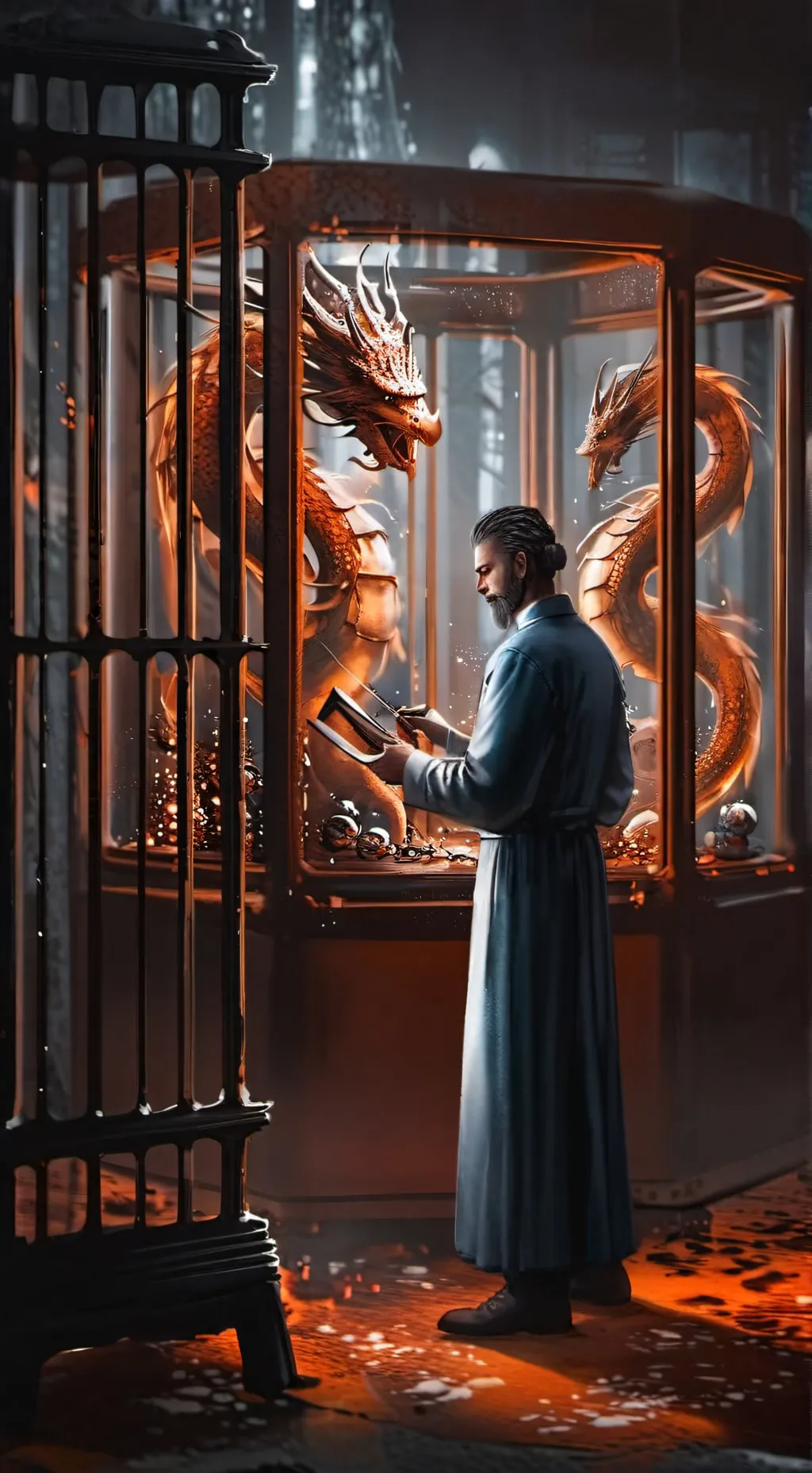 ai character: Lab background