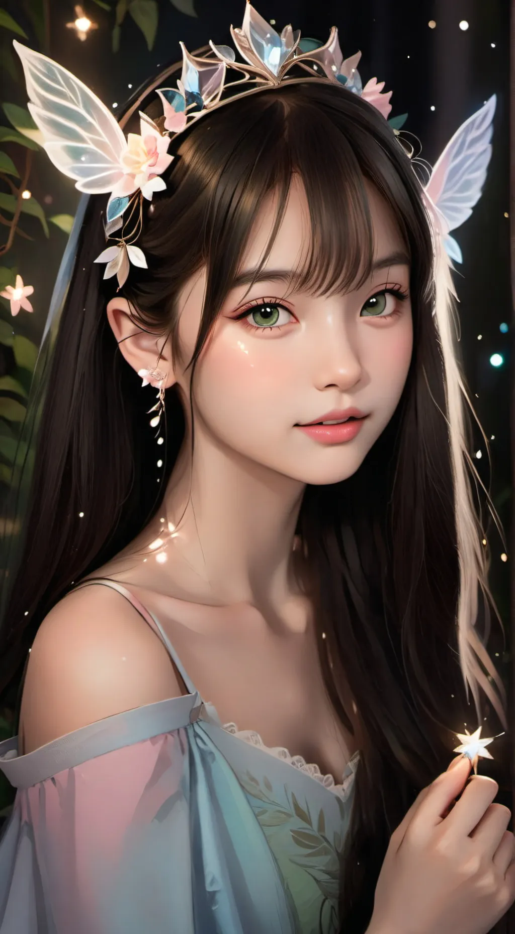 ai character: Kathy(light fairy) background