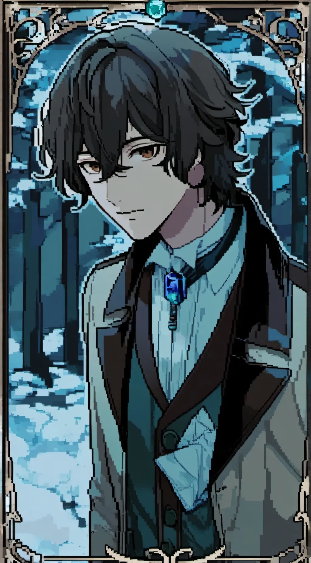 ai character: Osamu Dazai  background