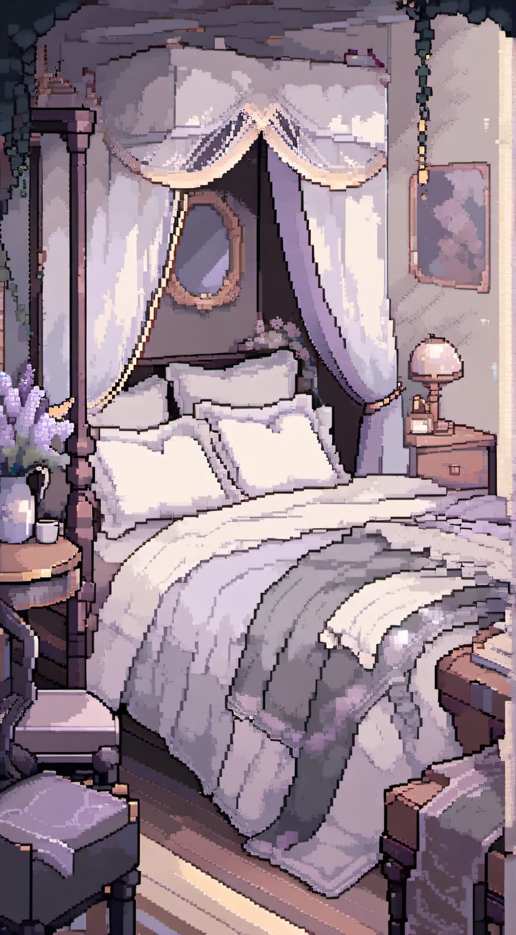 ai character: FORSAKEN sleepover background