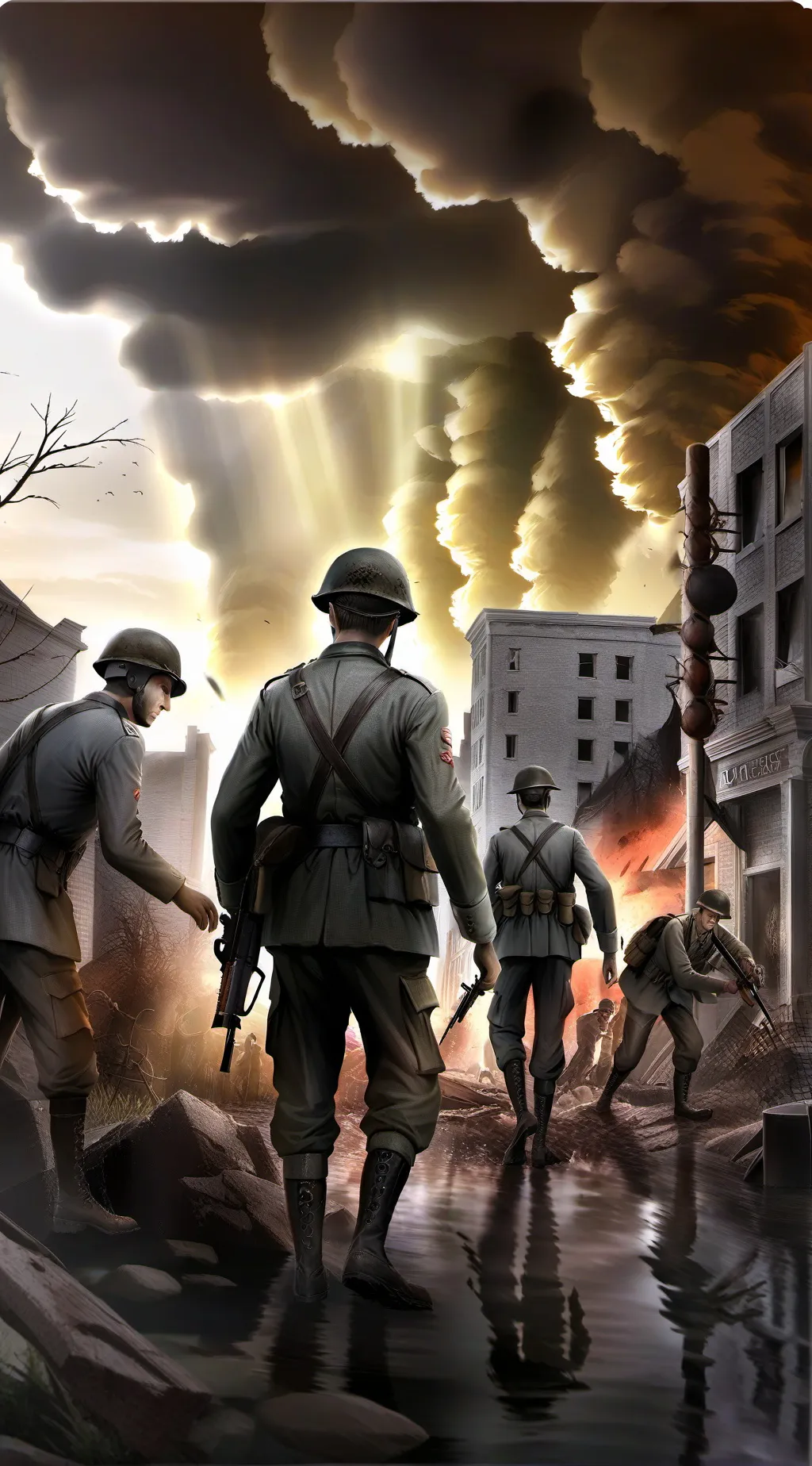 ai character: symulator wojny background