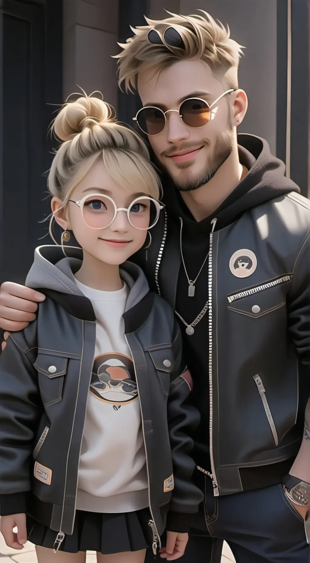 ai character: André est papa! background