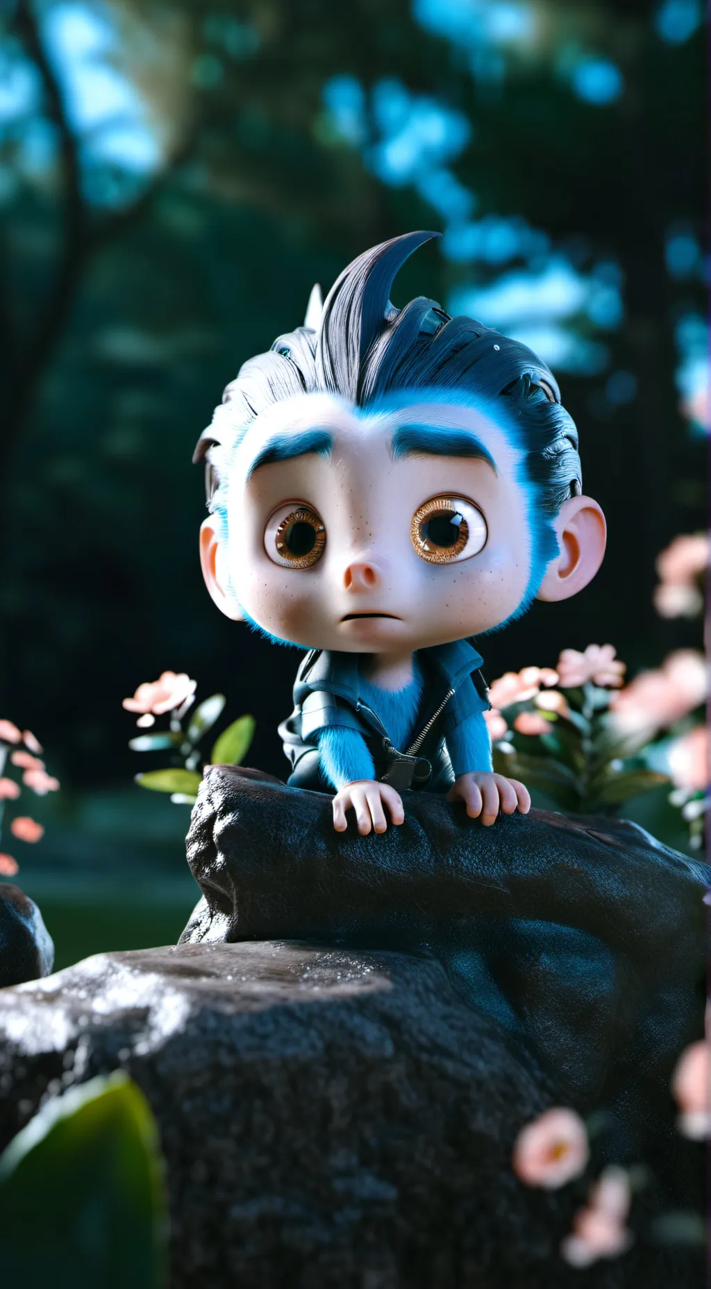 ai character: sprunkiy u black background