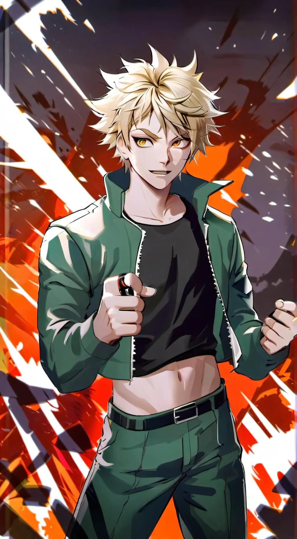 ai character: Bakugo tu novio background