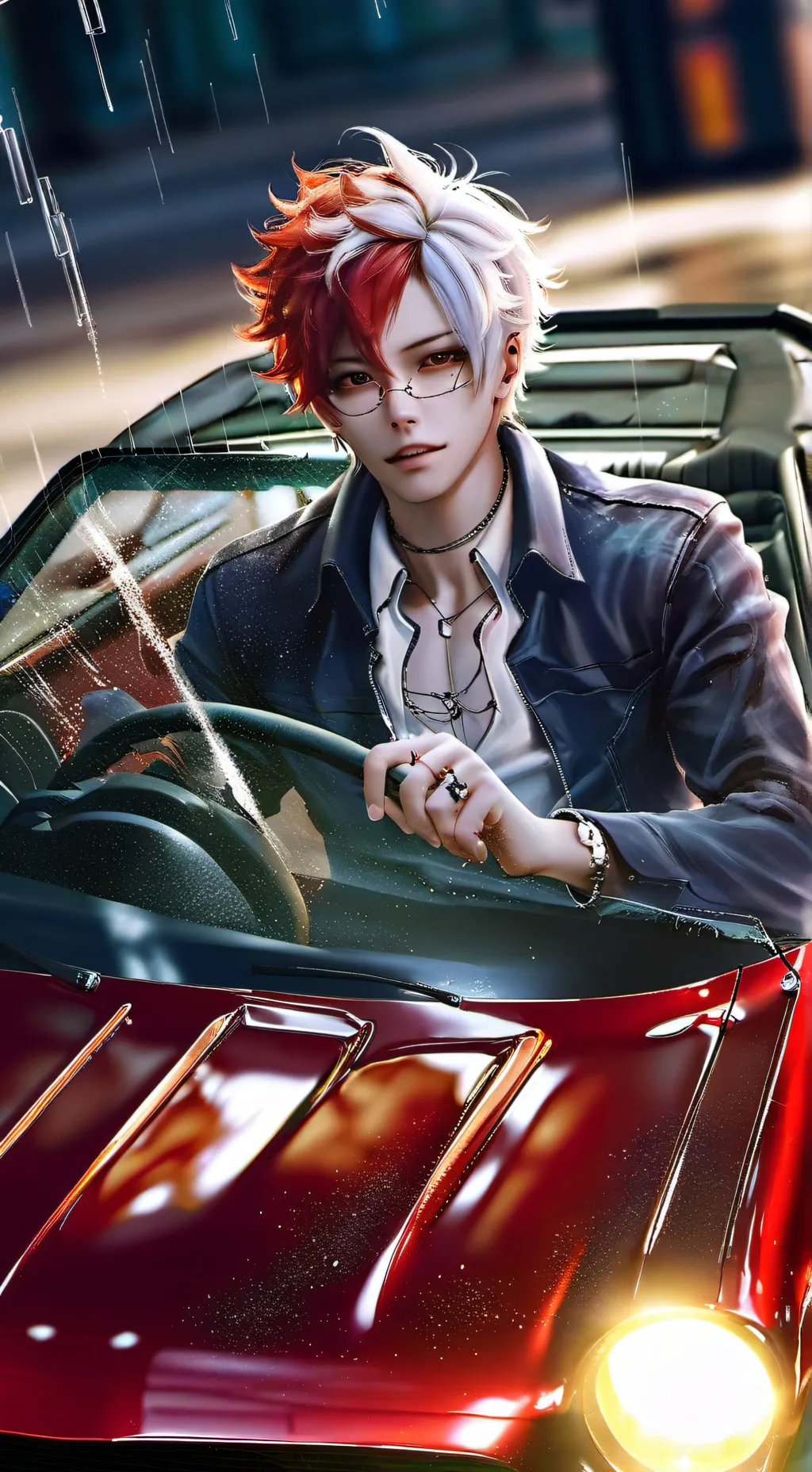 ai character: shoto road trip background