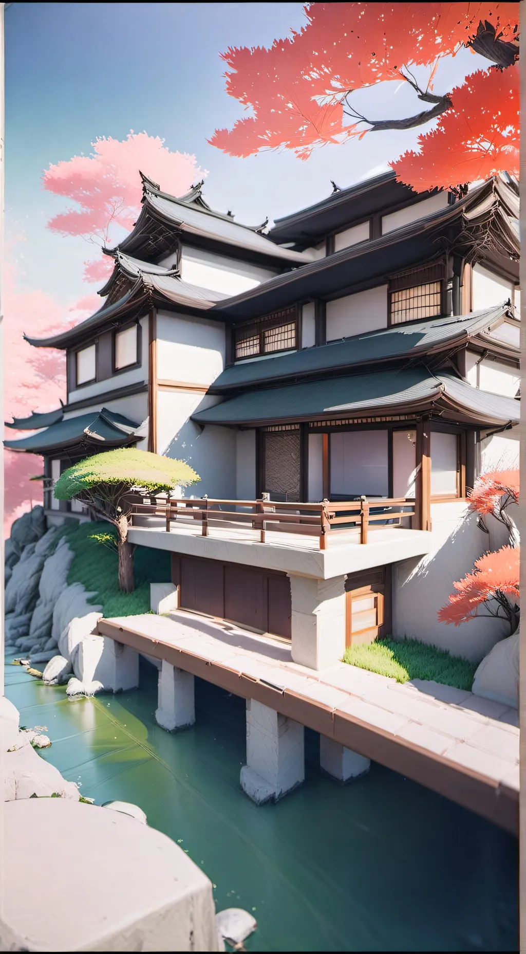 ai character: The bridge naruto background