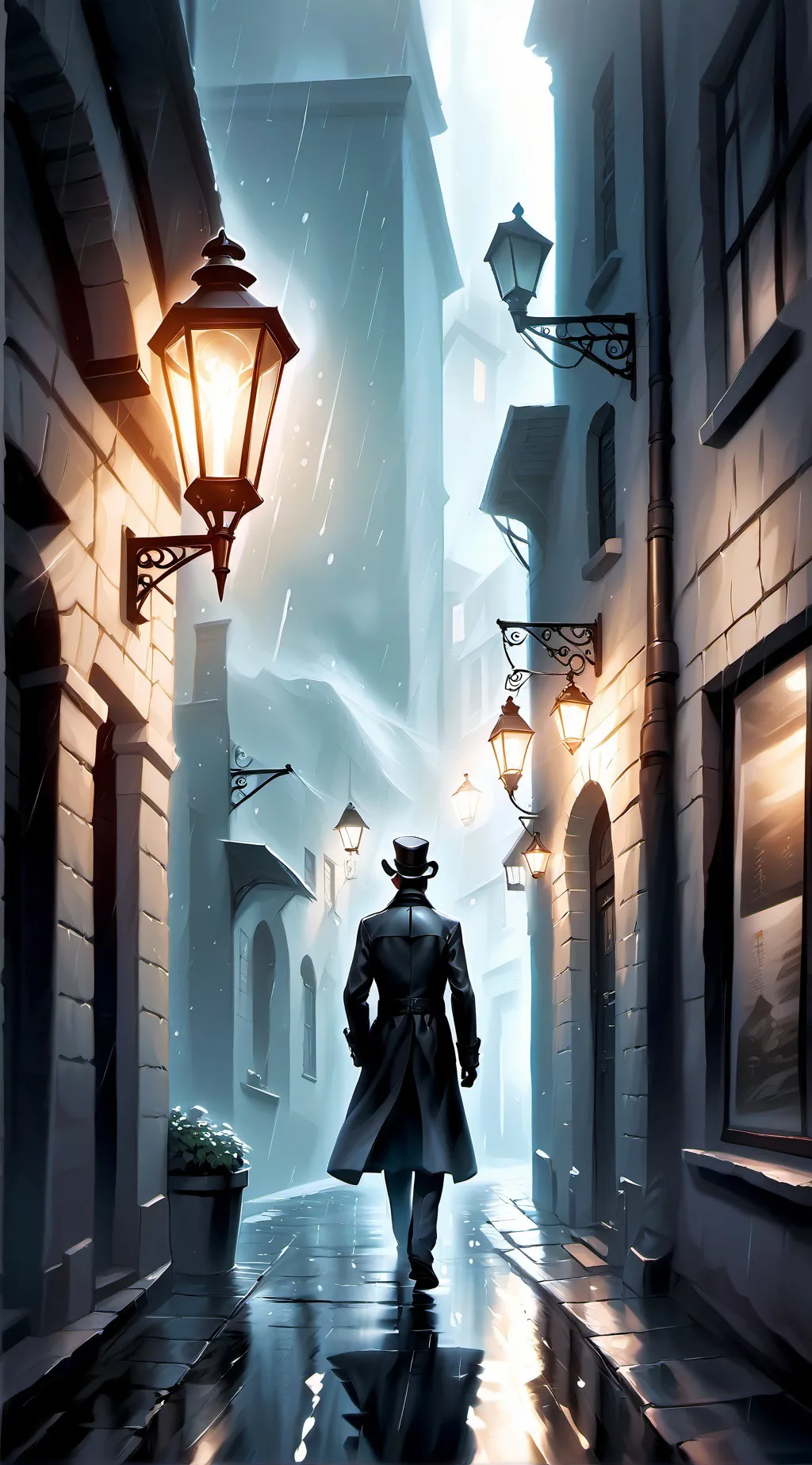 ai character: alleyway  background