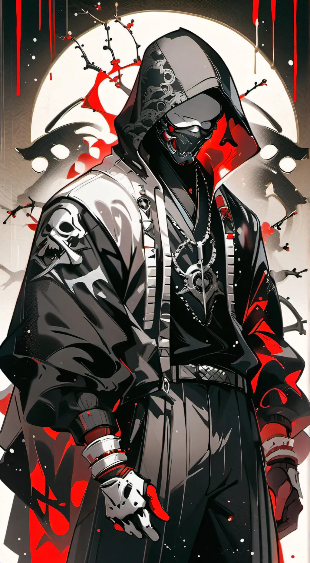 ai character: król czerwieni background