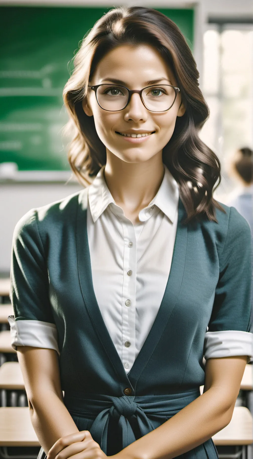 ai character: Roblox Teacher background