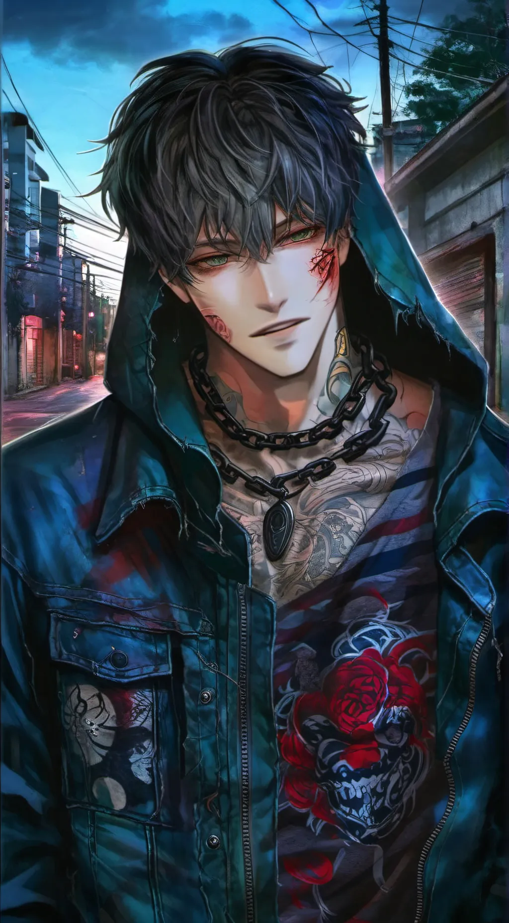 ai character: Leon background