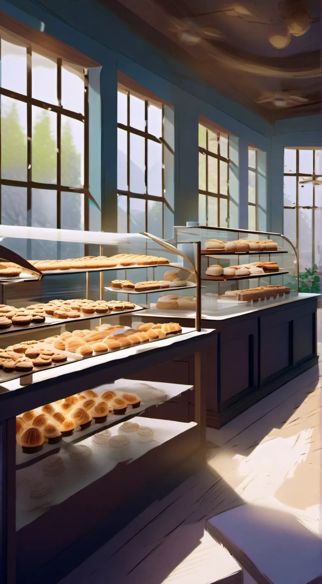 ai character: Cosmo's Bakery background