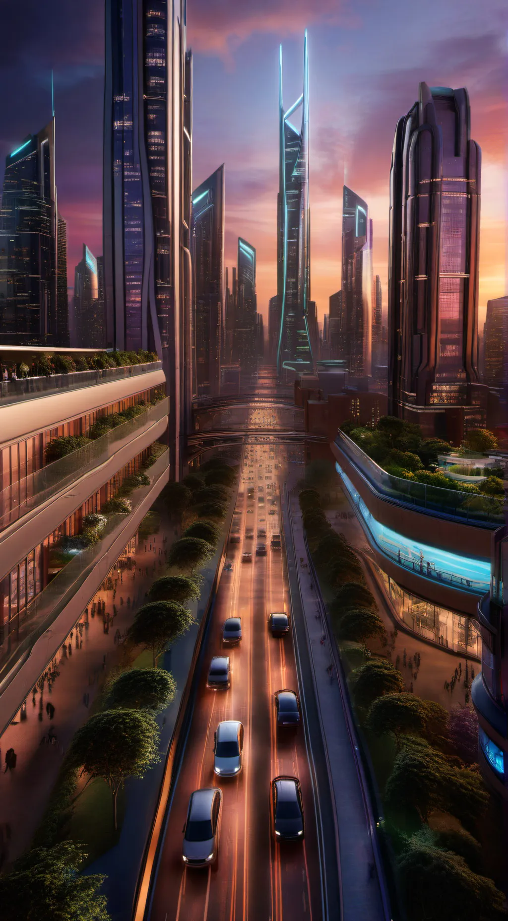 ai character: Fantasy city RP background